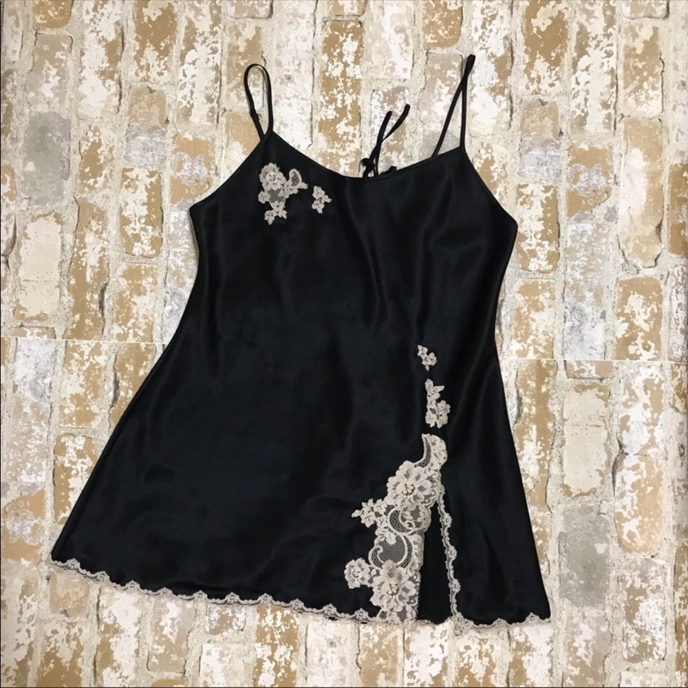 Victoria’s Secret Silky Black Teddy with Lace